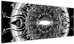 Mivali Tablou cu ornamente alb negre, dintr-o bucată 145x58 cm (V020832V14558)