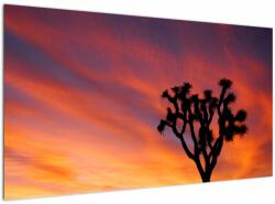 Mivali Tablou apus de soare deasupra siluetei unui copac, dintr-o bucată 120x70 cm (V021536V12070)