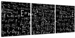 Mivali Tablou - Matematică (cu ceas), din trei bucăți 90x30 cm cu ceas (V023536V9030C)