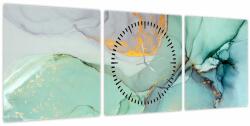 Mivali Tablou abstract (cu ceas), din trei bucăți 90x30 cm cu ceas (V022087V9030C)
