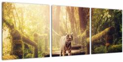 Mivali Tablou cu tigrul în djunglă, din trei bucăți 90x30 cm (V020479V9030)