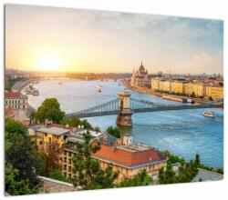 Mivali Tablou cu orașul Budapesta și râu, dintr-o bucată 70x50 cm (V020712V7050)