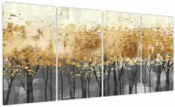 Mivali Tablou - Copaci aurii, din patru bucăți 160x80 cm (V024027V16080)