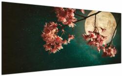 Mivali Tablou - Sakura în luna plină, dintr-o bucată 200x100 cm (V023869V200100)