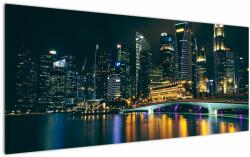 Mivali Tablou - Singapore noaptea, dintr-o bucată 120x50 cm (V022668V12050)