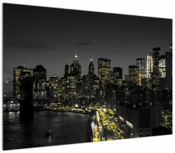 Mivali Tablou cu metropolă nocturnă, dintr-o bucată 100x70 cm (V022108V10070)