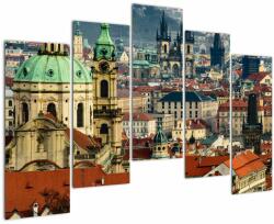 Mivali Tablou - Panorama din Praga, din cinci bucăți 125x90 cm (V021620V12590)