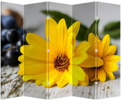 Mivali Paravan - Flori galbene, din 5 bucăți, 210x170 cm (P020170P225180)