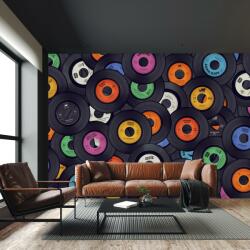 Mivali Fototapet - Discuri de gramofon, vlies, 245x170 cm (T100190TQ5)