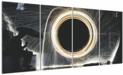 Mivali Tablou - Show de lumini în ploaie, din patru bucăți 160x80 cm (V021658V16080)