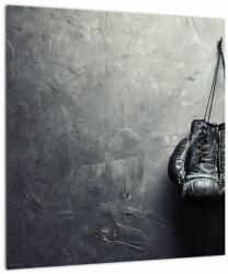Mivali Tablou pe sticlă - Mănuși de box, dintr-o bucată 40x40 cm pe sticlă (V023455V4040GD)