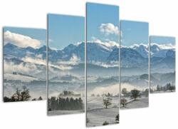 Mivali Tablou cu munții înzăpeziți, din cinci bucăți 150x105 cm (V021178V150105)