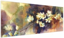 Mivali Tablou - Magnolii albe, pictură, dintr-o bucată 250x125 cm (V022946V250125)