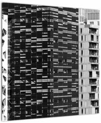 Mivali Tablou cu arhitectura alb neagră, dintr-o bucată 50x50 cm (V021524V5050)