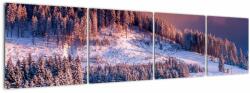 Mivali Tablou - Peisaj de iarnă, din patru bucăți 160x40 cm (V023219V16040)