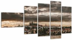 Mivali Tablou - Praga înnorită, din cinci bucăți 110x60 cm (V020258V11060)