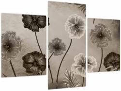 Mivali Tablou - Flori desenate, din trei bucăți 90x60 cm (V024092V90603PCS)