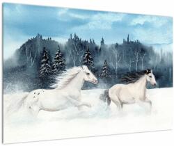 Mivali Tablou cu caii pictați, dintr-o bucată 90x60 cm (V022182V9060)