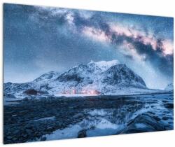 Mivali Tablou cu munți și ceul cu stele, dintr-o bucată 90x60 cm (V022181V9060)