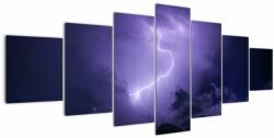 Mivali Tablou - cerul violet cu fulger, din șapte bucăți 210x100 cm (V020062V210100)