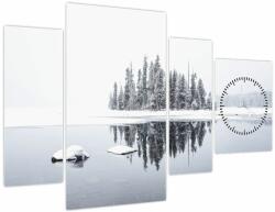 Mivali Tablou - A fost alb (cu ceas), din patru bucăți 110x75 cm cu ceas (V021339V11075C)