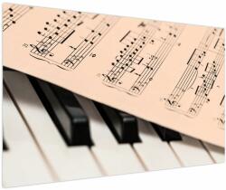 Mivali Tablou cu pian și notele muzicale, dintr-o bucată 150x100 cm (V020365V150100)