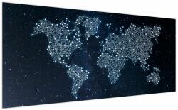 Mivali Tablou - Harta lumii cu stele, dintr-o bucată 200x100 cm (V022117V200100)