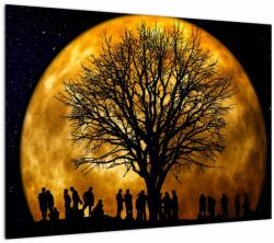 Mivali Tablou cu luna și siluete, dintr-o bucată 70x50 cm (V020995V7050)