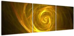 Mivali Tabloul cu spirala abstractă în galben, din trei bucăți 150x50 cm (V020128V15050)