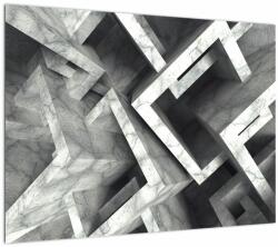 Mivali Tablou pe sticlă cu cuburi abstracte, dintr-o bucată 70x50 cm pe sticlă (V022004V7050GD)