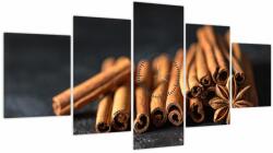 Mivali Tablou cu scorțișoară (cu ceas), din cinci bucăți 150x80 cm cu ceas (V020514V15080C)