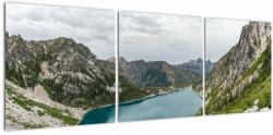 Mivali Tablou cu lac în munți, din trei bucăți 120x40 cm (V020243V12040)