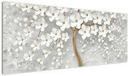 Mivali Tablou cu copac alb cu flori, dintr-o bucată 145x58 cm (V020977V14558)