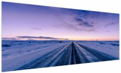 Mivali Tablou - autostrada iarna, dintr-o bucată 250x125 cm (V020229V250125)