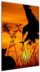 Mivali Tablou cu silueta prădătorului, dintr-o bucată 60x90 cm (V020044V6090)