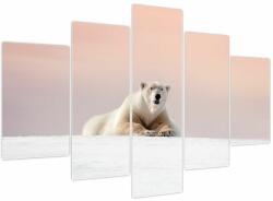 Mivali Tablou - Urs polar, din cinci bucăți 150x105 cm (V023979V150105)