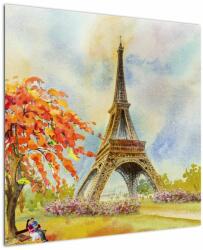 Mivali Tablou pictat cu turnul Eiffel, dintr-o bucată 70x70 cm (V022082V7070)