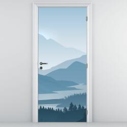 Mivali Fototapet pentru ușă - Peisaj montan - grafică (D022118D95205)