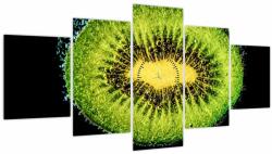 Mivali Tablou - detailu cu kiwi în apă (cu ceas), din cinci bucăți 150x80 cm cu ceas (V020529V15080C)