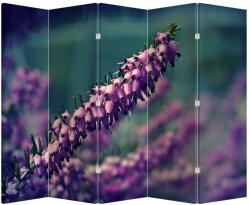 Mivali Paravan - Floare violetă, din 5 bucăți, 210x170 cm (P020421P225180)