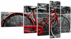 Mivali Tablou - Bicicleta istorică, din cinci bucăți 110x60 cm (V021989V11060)