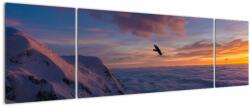 Mivali Tablou în apus de soare, Mont Blanc, din trei bucăți 170x50 cm (V021683V17050)