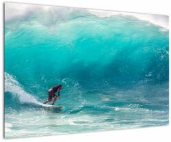 Mivali Tablou - Surfer în valuri, dintr-o bucată 90x60 cm (V022714V9060)