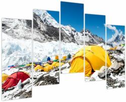 Mivali Tablou - Camping la munte, din cinci bucăți 125x90 cm (V023955V12590)