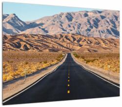 Mivali Tablou pe sticlă - Death Valley, Kalifornie, USA, dintr-o bucată 70x50 cm pe sticlă (V023090V7050GD)