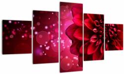 Mivali Tablou cu floare roșie, din cinci bucăți 125x70 cm (V020807V12570)