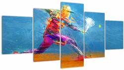 Mivali Tablou - Jucător de tenis pictat, din cinci bucăți 150x80 cm (V023162V150805PCS)