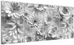 Mivali Tablou - Flori albe, din patru bucăți 160x80 cm (V022898V16080)