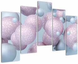 Mivali Tablou abstract - Bile în pastel, din cinci bucăți 125x90 cm (V022088V12590)
