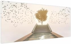 Mivali Tablou - Pod spre necunoscut, dintr-o bucată 200x100 cm (V023037V200100)